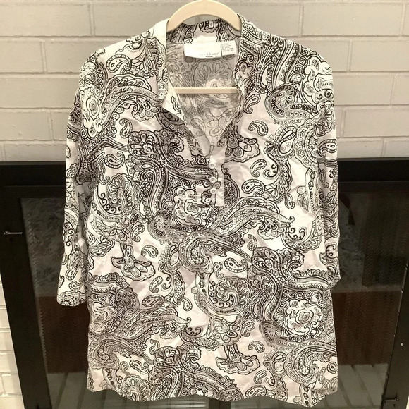 #335 Gorgeous Lucy&Laurel 100% Linen Tunic Size 1X - Picture 1 of 7